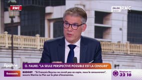 Annonces de François Bayrou: "La seule perspective possible est la censure", affirme Olivier Faure (PS)