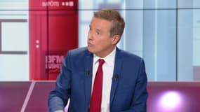 Le député de l'Essonne et président de Debout la France Nicolas Dupont-Aignan, le 20 décembre sur BFM Politique