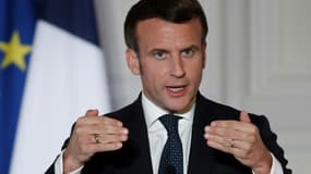 Le Président Emmanuel Macron, le 25 mars 2021 à Paris