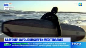 Saint-Aygulf: le surf s'invite sur le littoral en hiver