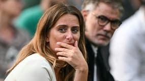 La secrétaire nationale des Ecologistes  Marine Tondelier et le Premier secrétaire du PS Olivier Faure lors des universités d'été des Ecologistes à Strasbourg, le 21 août 2025