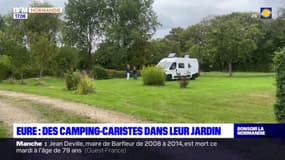 Eure: un couple de retraités accueille des camping-caristes dans leur jardin