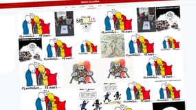 De nombreux dessins sont partagés sur les réseaux sociaux, preuve de l'émotion suscitée par ces attaques terroristes à Bruxelles.