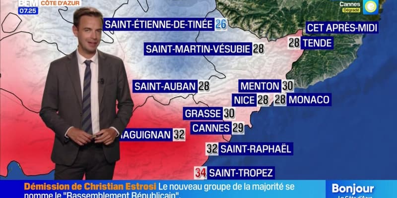 Météo Côte d'Azur: des risques d'orages de l'intérieur des terres jusqu'au littoral, 28°C à Nice