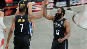 Durant et Harden avec Brooklyn