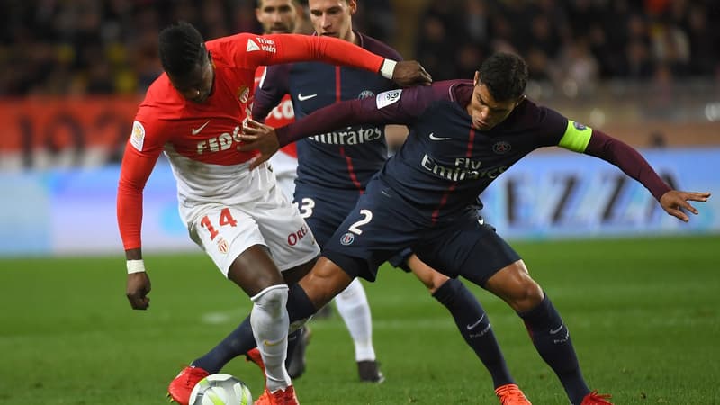 Baldé face à Thiago Silva lors du Monaco-PSG du 26 novembre dernier