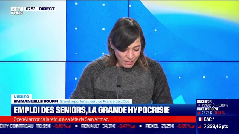 Emmanuelle Souffi : Emploi des seniors, la grande hypocrisie - 22/11