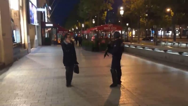 L'avenue des Champs-Élysées, ce jeudi soir