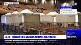 Lille: les premières vaccinations au Zénith