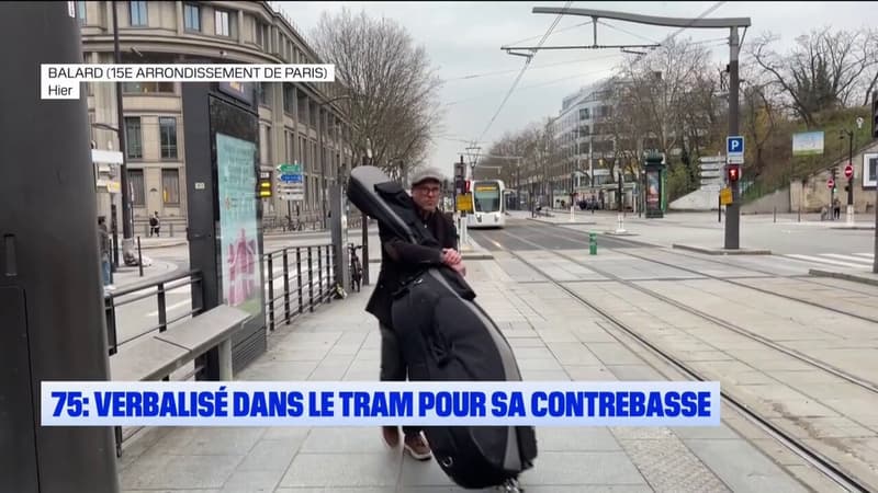 Paris: un musicien verbalisé dans le tram en raison de sa contrebasse