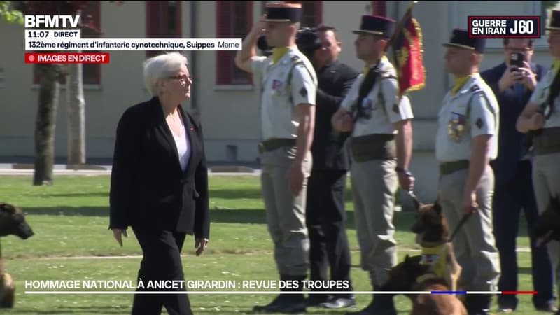 Conflit au Moyen-Orient: la ministre des Armées revoit les troupes présentes lors de l'hommage national au sergent Anicet Girardin, tué au Liban