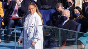 Jennifer Lopez lors de l'investiture de Joe Biden le 20 janvier 2021