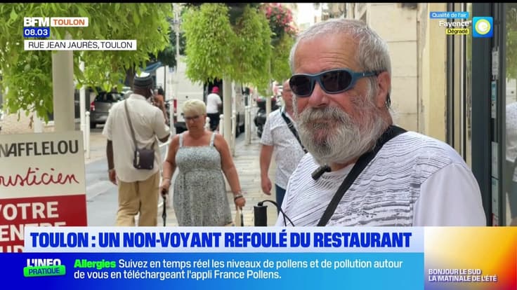 Le journal de 8h du mardi 26 août 2025 : Toulon, un non-voyant refoulé du restaurant