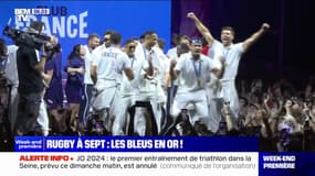 JO 2024: les rugbymen médaillés d'or mettent le feu au Club France 
