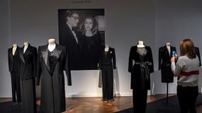 La garde robe Saint Laurent de Catherine Deneuve, présentée chez Christie's à Paris, le 22 janvier 2019.