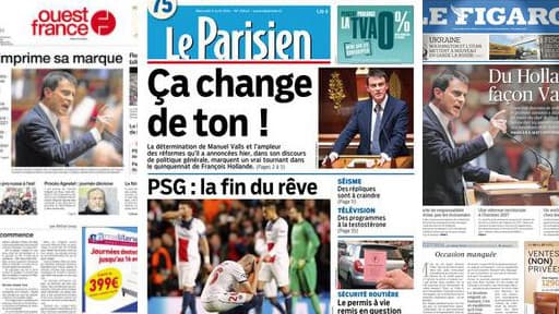 La presse semble aujourd'hui plutôt convaincu par le discours de Manuel Valls à l'assemblée.