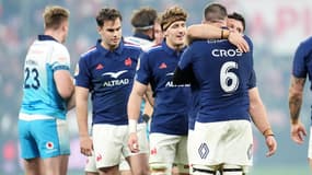 La joie des Bleus après leur victoire contre l'Ecosse, le 15 mars 2025