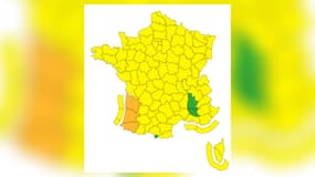 La carte de vigilance de Météo France de ce jeudi 21 janvier 2021.