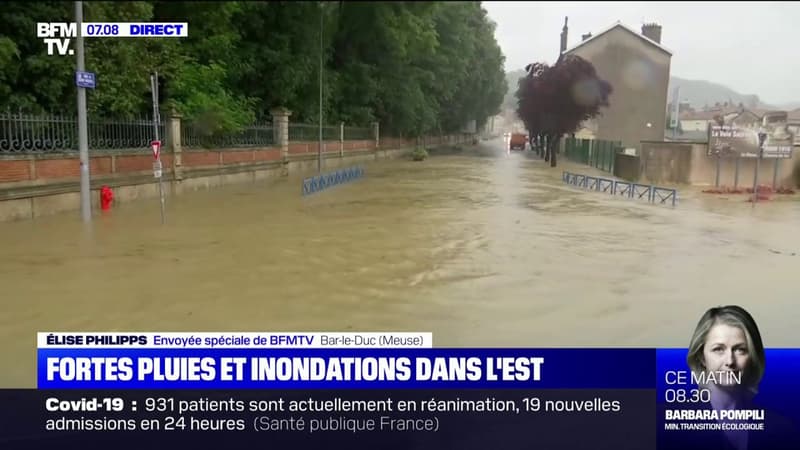 La ville de Bar-le-Duc touchée par des inondations dans la Meuse