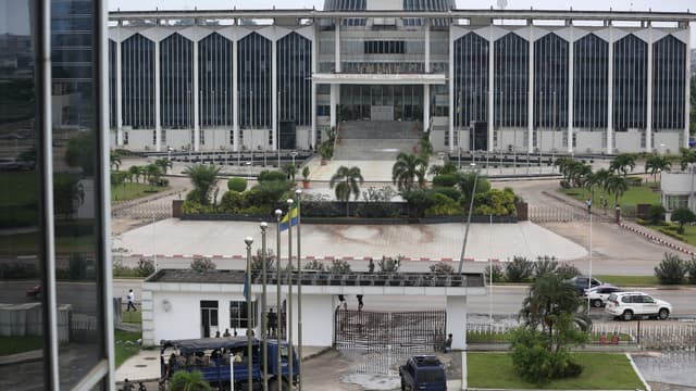 Le siège de la Radio Télévision Gabonaise, à Libreville, en juin 2017.