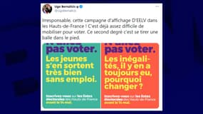 Une campagne d'affichage jugée "irresponsable" par Ugo Bernalicis.