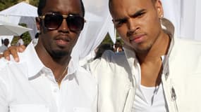 Puff Daddy et Chris Brown, à Los Angeles 
