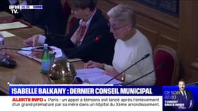 Pour son dernier conseil municipal à Levallois-Perret, Isabelle Balkany lit une lettre écrite par son mari Patrick