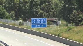 Le panneau "Fin Provisoire d'Autoroute" retiré à La Saulce 