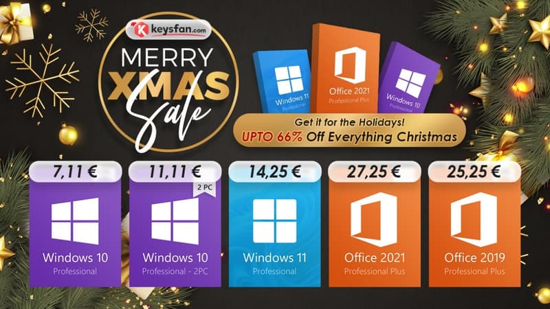 Bon plan de Noël : Windows 11 est à moins de 14 euros, Office 2021 à moins de 15 euros !