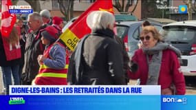 Digne-les-Bains: les retraités ont manifesté pour alerter sur le pouvoir d'achat