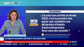 BFM Business avec vous : Déclaration d'impôts, avez-vous des conseils pour les auto-entrepreneurs ? - 20/04