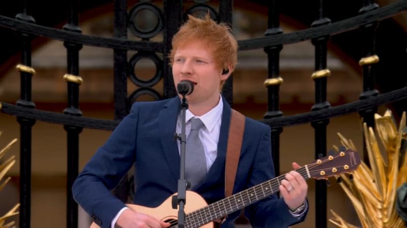 Jubilé d'Elizabeth II: Ed Sheeran interprète son tube 
