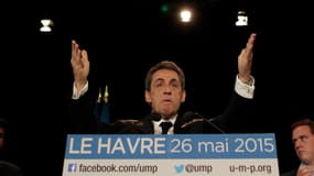 Nicolas Sarkozy en meeting au Havre, le 26 mai 2015