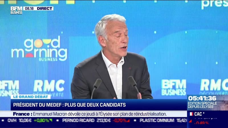 Patrick Martin (Medef) : Plus que deux candidats à la présidence du Medef - 11/05