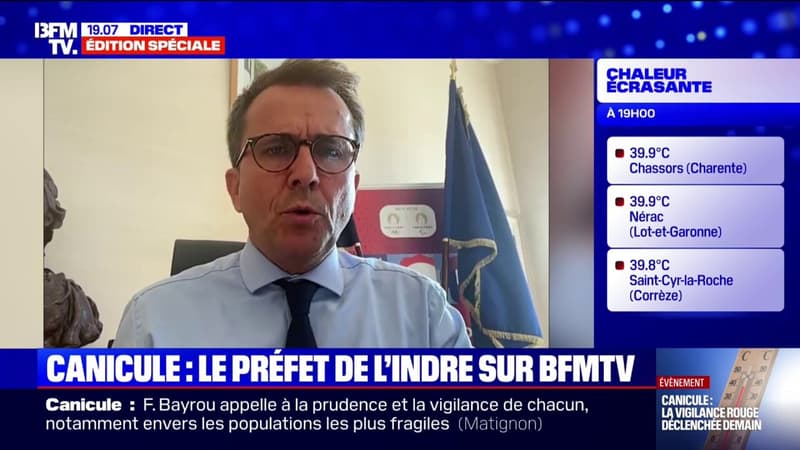 Canicule dans l'Indre: le préfet Thibault Lanxade recommande 