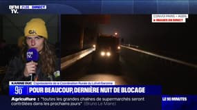 Karine Duc (coprésidente de la Coordination rurale du Lot-et-Garonne): "On nous chasse de Paris (...) Nous sommes contraints et forcés de rebrousser chemin"