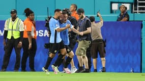 La joie des Uruguayens face à la Bolivie, le 23 juin 2024.