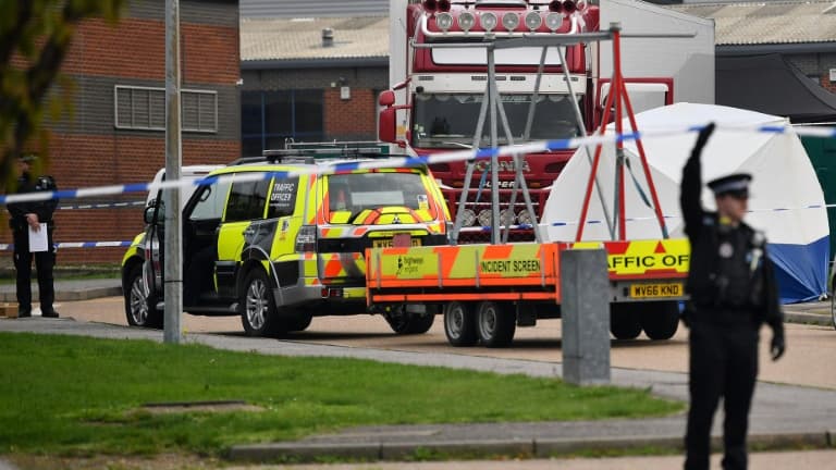 La police britannique boucle une scène de crime le 23 octobre 2019 à Grays en Angleterre (photo d'illustration).