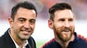 Xavi et Lionel Messi en 2018