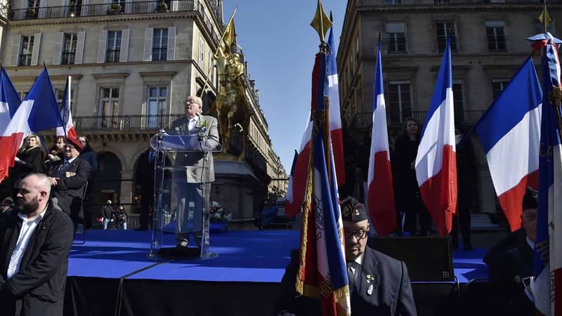 Jean-Marie Le Pen, lors de son discours ce 1er mai.