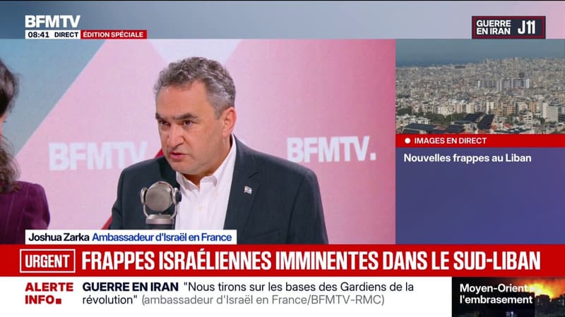 Guerre au Moyen-Orient: "On n'a pas besoin de justifications, on a été attaqués par le Hezbollah au Liban", affirme Joshua Zarka, ambassadeur d'Israël en France
