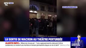 La sortie d'Emmanuel Macron au théâtre perturbée, le président évacué