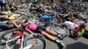 Une manifestation pour la sécurité à vélo