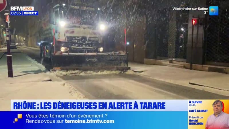 Neige et verglas : les déneigeuses en action ce jeudi dans le Rhône