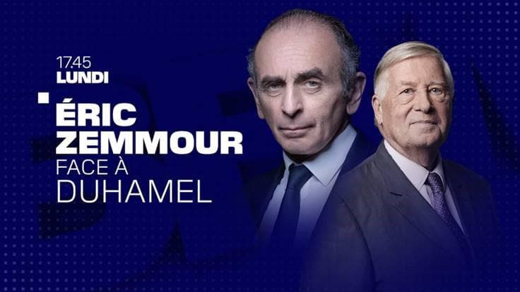 Lundi 18 octobre à 17h45, BFMTV propose un numéro spécial d’une heure de son programme "Face à Duhamel". Un débat entre Éric Zemmour et Alain Duhamel dans l’émission "MARSCHALL TRUCHOT BFM STORY"