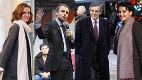 Nathalie Kosciusko-Morizet,, Emmanuel Macron Jean-Christophe, François Fillon Thierry Charlier,  Najat Vallaud-Belkacem, 