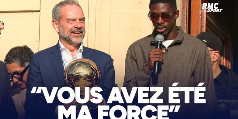 "Vous avez été ma force", le message touchant de Dembélé lors de sa présentation du Ballon d'or à Evreux
