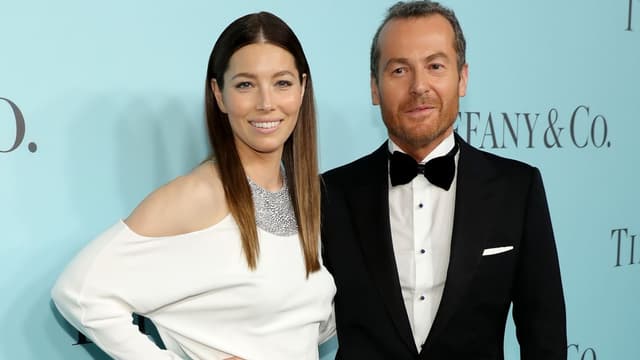 Frédéric Cumenal en avril dernier en compagnie de l'actrice Jessica Biel