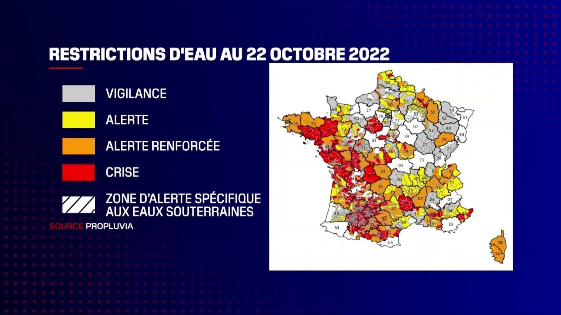 Les départements placés en vigilance sécheresse. Les départements placés en vigilance sécheresse.