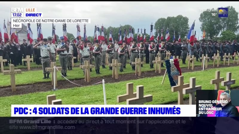 Regarder la vidéo Pas-de-Calais: quatre soldats de la Première Guerre mondiale inhumés ce mercredi